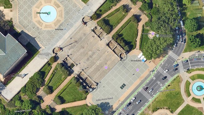 Die „Rocky Steps“ vor dem „Philadelphia Museum of Art“ Die „Rocky Steps“ vor dem „Philadelphia Museum of Art“