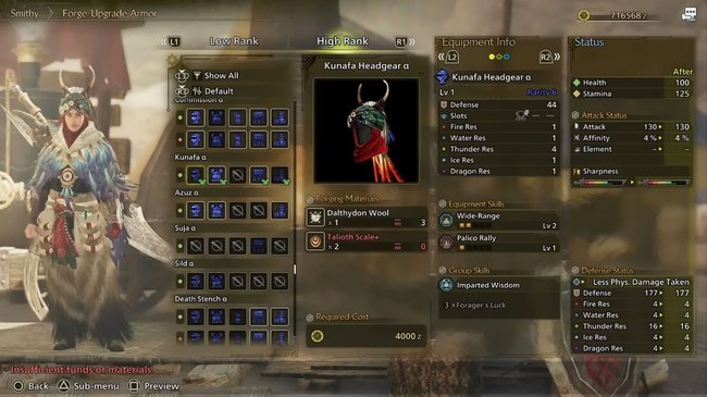Kunafa-Set in Monster Hunter Wilds. Kunafa-Set in Monster Hunter Wilds.