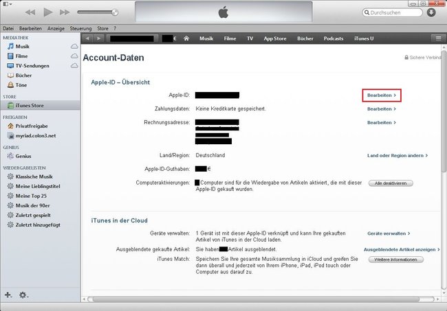 iTunes Email ändern iTunes Email ändern