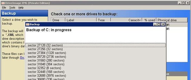 Die Freeware DriveImage XML kann ebenfalls Partitionen kopieren. Bildquelle: runtime.org Die Freeware DriveImage XML kann ebenfalls Partitionen kopieren. Bildquelle: runtime.org