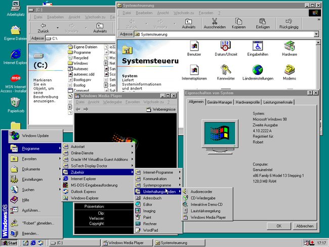 Windows 98 war ein verbessertes Windows 95. (Bild: GIGA) Windows 98 war ein verbessertes Windows 95. (Bild: GIGA)