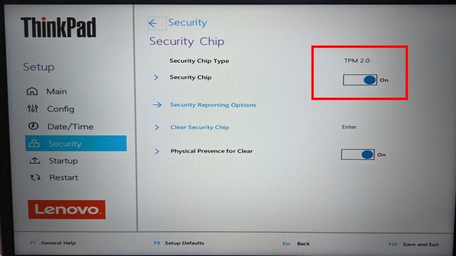 Hier ist TPM 2.0 im UEFI-BIOS aktiviert. Bildquelle: GIGA Hier ist TPM 2.0 im UEFI-BIOS aktiviert. Bildquelle: GIGA