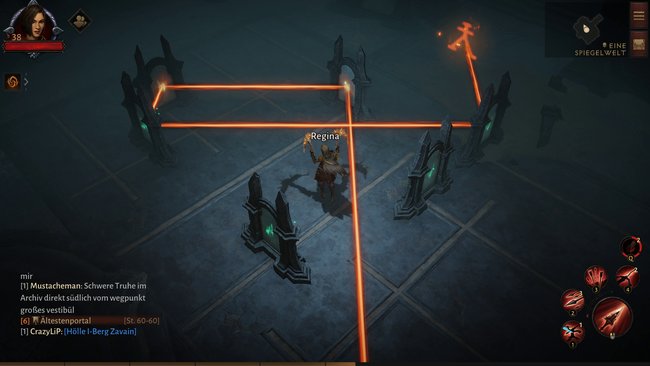 Die korrekte Postion aller sechs Spiegel. (Bildquelle: Screenshot spieletipps) Die korrekte Postion aller sechs Spiegel. (Bildquelle: Screenshot spieletipps)