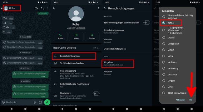 So schaltet ihr Anrufe eines bestimmten Kontakts stumm. (Bildquelle: Screenshot GIGA) So schaltet ihr Anrufe eines bestimmten Kontakts stumm. (Bildquelle: Screenshot GIGA)