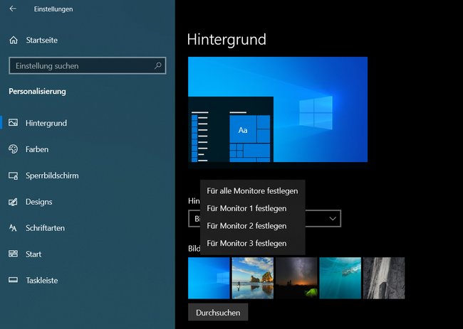 HG ändern Windows 10