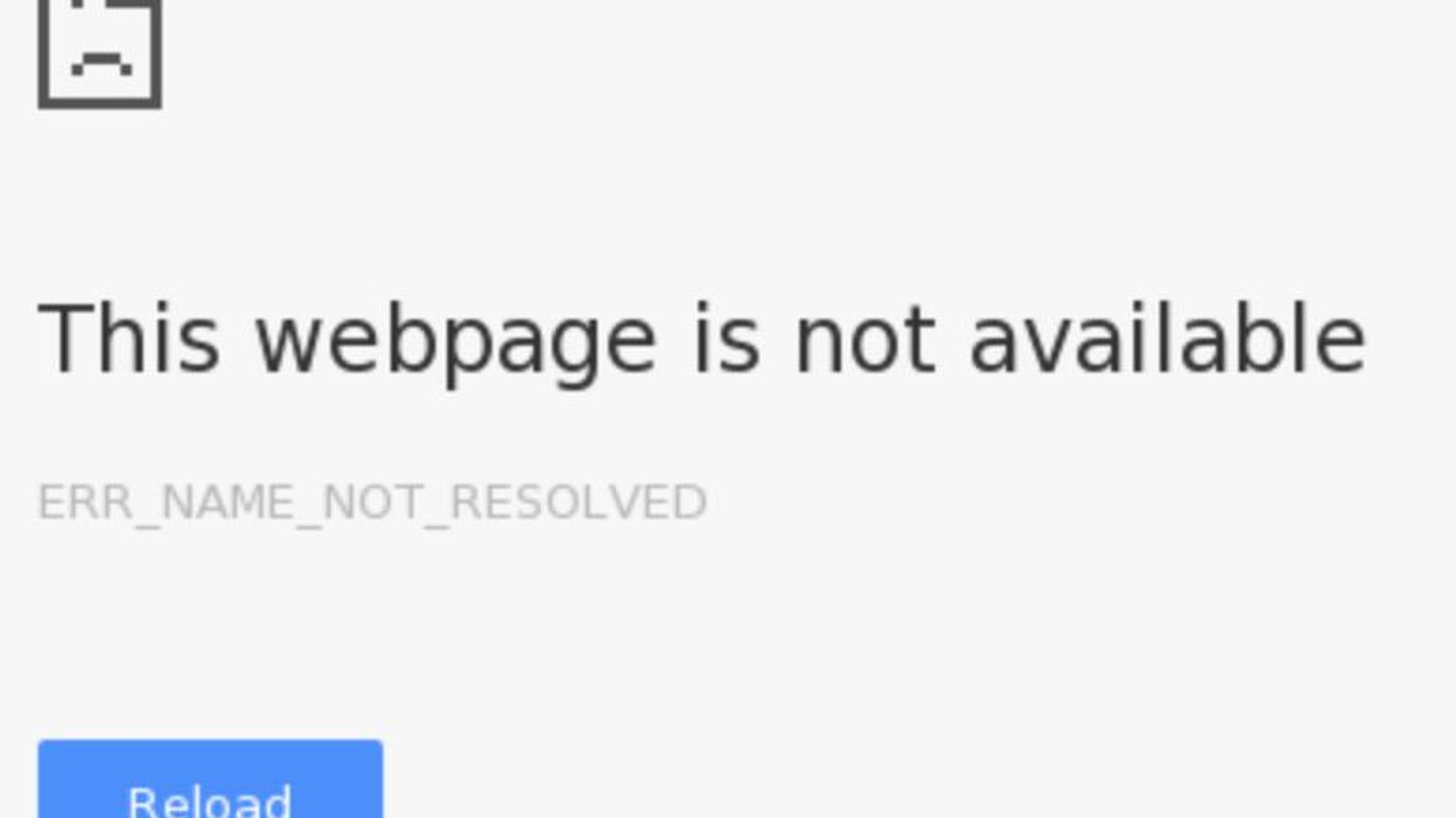 ERR_NAME_NOT_RESOLVED